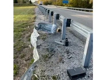 SGET End Terminal post-impact — Incident 5, photo 6