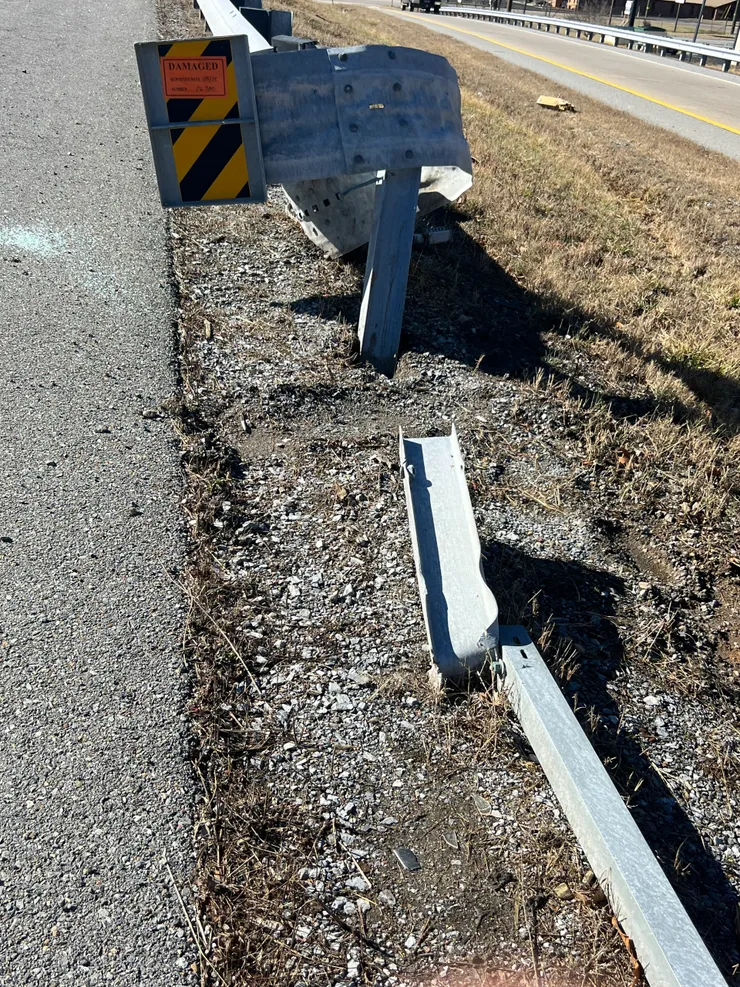 SGET End Terminal post-impact — Incident 3, photo 10