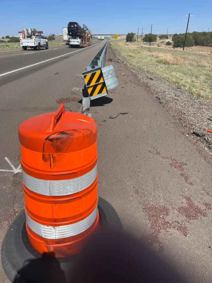 SGET End Terminal post-impact — Incident 1, photo 1