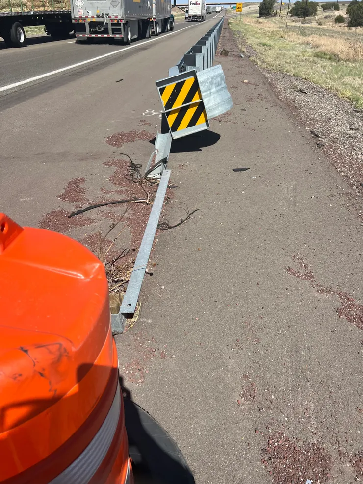 SGET End Terminal post-impact — Incident 1, photo 6