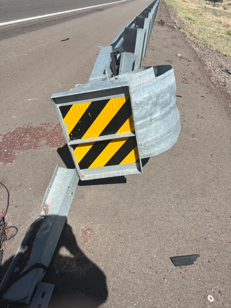 SGET End Terminal post-impact — Incident 1, photo 7